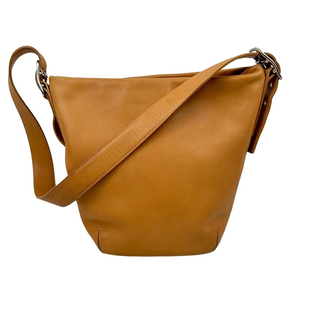 COACH Vintage Slim Duffle Sac in Honey Leather - Picture 4 of 12